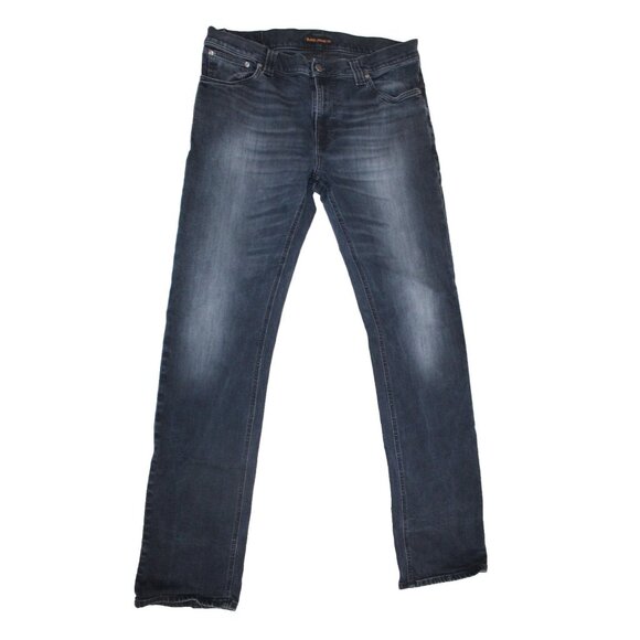 Nudie Jeans Dark Wash Thin Finn Deep dark Organic Cotton Thin Finn Size 36 x 33